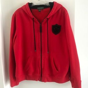 XL Ralph Lauren Red Full Zip Hoodie